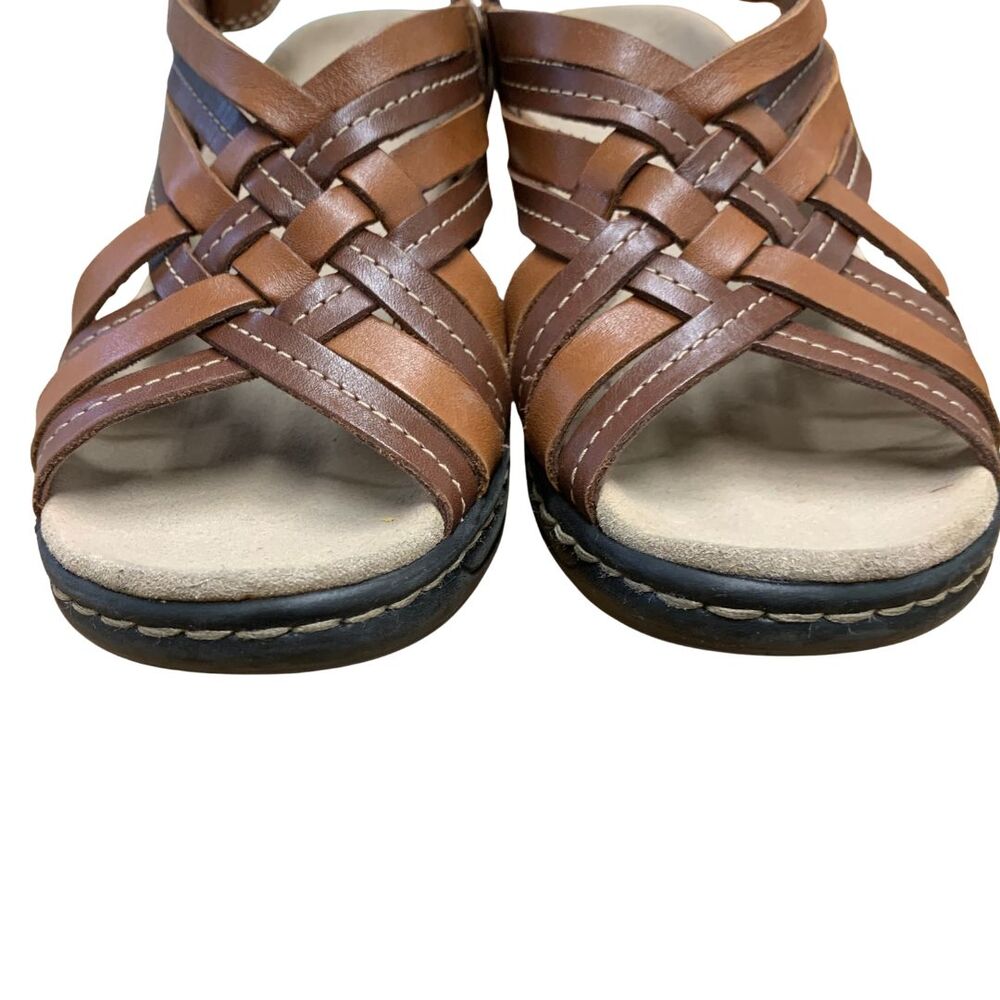 Clarks Women Lexi Carmen Comfort Hook and Loop Leather Snadals SIze 6 - Picture 6 of 12